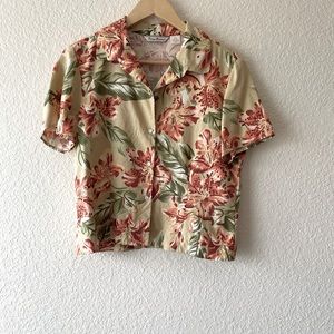 Tommy Bahama Hawaiian Silk Button Up Shirt